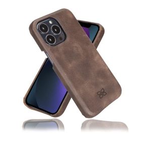 Bouletta TN03 Kahve Apple İphone 13 Pro Uyumlu Deri Arka Kapak