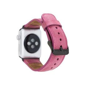Bouletta TN08 38-40-41 mm Pembe Apple Watch Uyumlu Deri Kordon