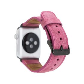 Bouletta TN08 38-40-41 mm Pembe Apple Watch Uyumlu Deri Kordon