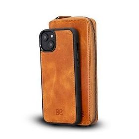 Bouletta TN11 Apple iPhone 14 Plus Deri Zip Taba Cep Telefonu Kılıfı