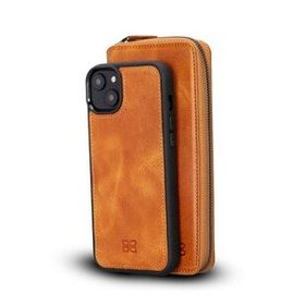 Bouletta TN11 Apple iPhone 14 Plus Deri Zip Taba Cep Telefonu Kılıfı