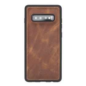Bouletta TN11 Taba Samsung Galaxy S10 Uyumlu Deri Arka Kapak