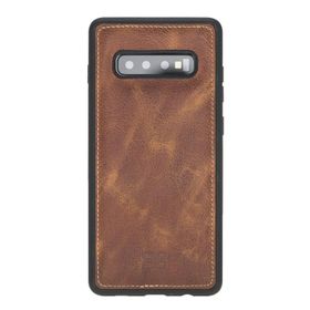Bouletta TN11 Taba Samsung Galaxy S10 Uyumlu Deri Arka Kapak