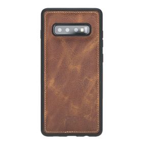 Bouletta TN11 Taba Samsung Galaxy S10 Uyumlu Deri Arka Kapak