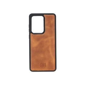 Bouletta TN11 Taba Samsung Galaxy S20 Ultra Uyumlu Deri Arka Kapak