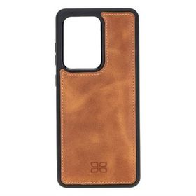 Bouletta TN11 Taba Samsung Galaxy S20 Ultra Uyumlu Deri Arka Kapak