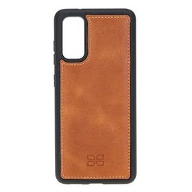 Bouletta TN11 Taba Samsung Galaxy S20 Uyumlu Deri Arka Kapak
