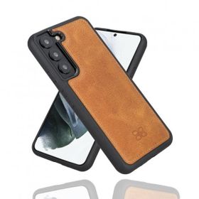 Bouletta TN11 Taba Samsung Galaxy S22 Plus Uyumlu Deri Arka Kapak