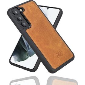 Bouletta TN11 Taba Samsung Galaxy S22 Uyumlu Deri Arka Kapak
