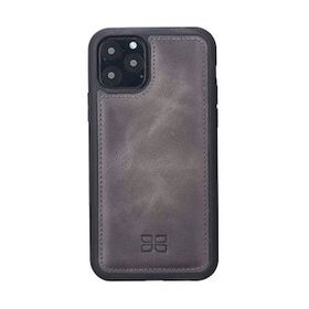 Bouletta TN18EF Gri Apple iPhone 11 Pro Uyumlu Deri Arka Kapak