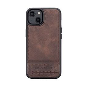 Bouletta TN3 Apple iPhone 14 Uyumlu Deri Standlı Kahve Cep Telefonu Arka Kapak
