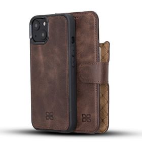 Bouletta TN3 Kahve Apple İphone 13 Uyumlu Deri Cüzdanlı Kılıf