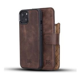 Bouletta TN3 Kahve Apple İphone 13 Uyumlu Deri Cüzdanlı Kılıf
