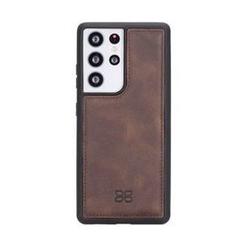 Bouletta TN3 Kahverengi Samsung Galaxy S21 Ultra Uyumlu Deri Arka Kapak