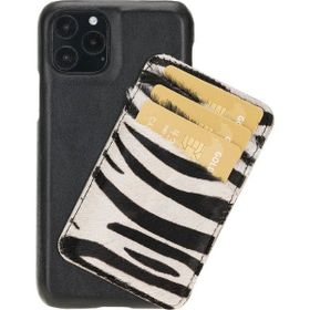 Bouletta UJ-DET-CC RST1 Zebra iPhone 11 Pro Deri Telefon Kılıfı