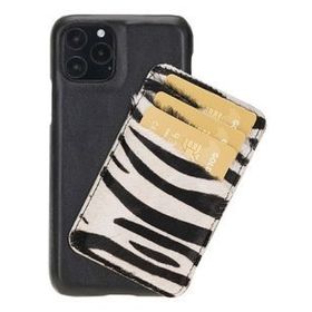 Bouletta UJ-DET-CC RST1 Zebra iPhone 11 Pro Deri Telefon Kılıfı