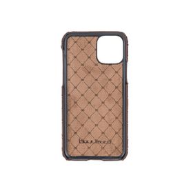 Bouletta UJ YK06 Kahve Apple iPhone 11 Pro Uyumlu Deri Arka Kapak