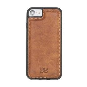 Bouletta V18 Taba Apple iPhone 7-8-SE Uyumlu Deri Arka Kapak