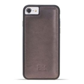 Bouletta V23 Füme Apple iPhone 7-8-SE Uyumlu Deri Arka Kapak