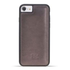 Bouletta V23 Füme Apple iPhone 7-8-SE Uyumlu Deri Arka Kapak