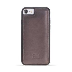 Bouletta V23 Füme Apple iPhone 7-8-SE Uyumlu Deri Arka Kapak
