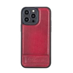 Bouletta V4EF Apple iPhone 14 Pro Uyumlu Deri Standlı Taba Cep Telefonu Arka Kapak