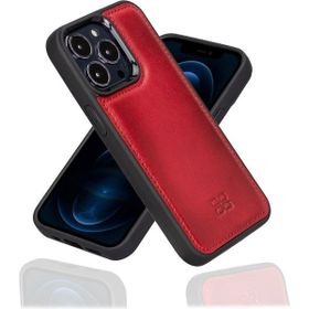 Bouletta V4EF Kırmızı Apple İphone 13 Pro Uyumlu Deri Arka Kapak