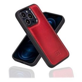 Bouletta V4EF Kırmızı Apple İphone 13 Pro Uyumlu Deri Arka Kapak
