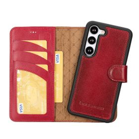 Bouletta V4EF Samsung Galaxy S23 Plus Uyumlu Deri Cüzdanlı Kılıf