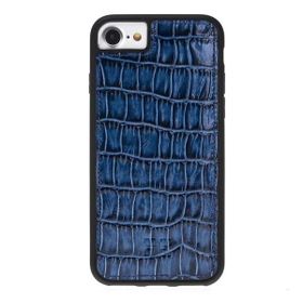 Bouletta YK7 Mavi-Siyah Apple iPhone 7-8-SE Uyumlu Deri Arka Kapak