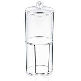 Box Up Şeffaf Pamukluk Silindir Çift Katlı Organizer
