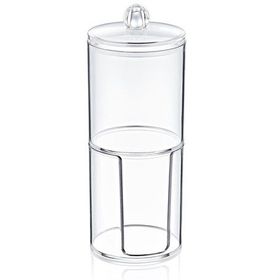 Box Up Şeffaf Pamukluk Silindir Çift Katlı Organizer