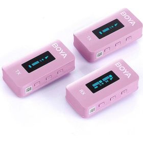 Boya BY-XM6-K2P Kablosuz Pembe İkili Yaka Mikrofonu