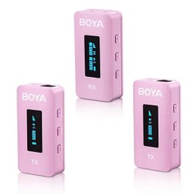 Boya BY-XM6-K2P Kablosuz Pembe İkili Yaka Mikrofonu
