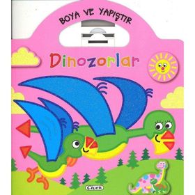 Boyama ve Yapıştır Dinozorlar Pembe - kollektif