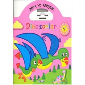 Boyama ve Yapıştır Dinozorlar Pembe - kollektif