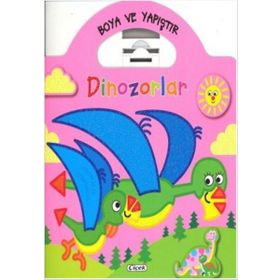Boyama ve Yapıştır Dinozorlar Pembe - kollektif