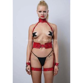 Boyuna Bağlanabilen Kelepçeli Harness Takım