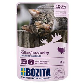Bozita 85 gr Adult Pouch Hindi Etli Tahılsız Yetişkin Konserve Kedi Maması