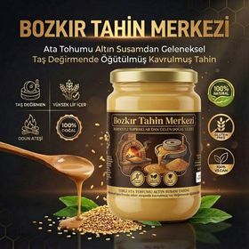 Bozkır Tahin Merkezi 600 gr Kavrulmuş Yerli Ata Tohumu Altın Susam Su Değirmeni Tahini