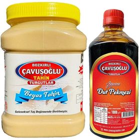 Bozkırlı Çavuşoğlu 930 gr Tek Kavrulmuş Beyaz Tahin + 1 kg Dut Pekmezi