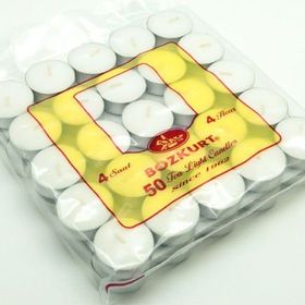 Bozkurt Tealight 50 Adet Beyaz Mum