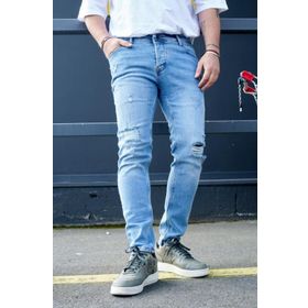 BPM Buz Mavisi Slimfit Erkek Kot Pantolon