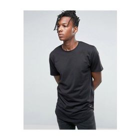 Bpm Long Line Basic Siyah Erkek T-shirt