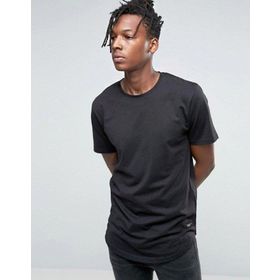 Bpm Long Line Basic Siyah Erkek T-shirt