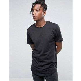 Bpm Long Line Basic Siyah Erkek T-shirt