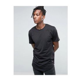 Bpm Long Line Basic Siyah Erkek T-shirt