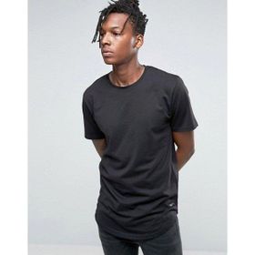 Bpm Long Line Basic Siyah Erkek T-shirt