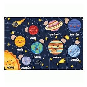 BR Toys Gezegenleri Tanıyalım Çocuklar için Eğitici Öğretici Ahşap Puzzle