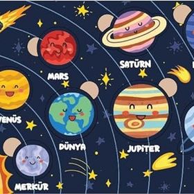 BR Toys Gezegenleri Tanıyalım Çocuklar için Eğitici Öğretici Ahşap Puzzle